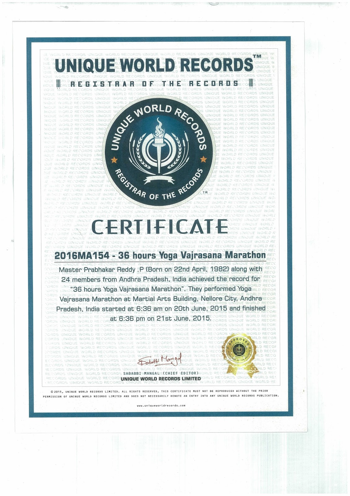 Master Prabhakar Reddy Nellore Karate Black Belt Training School India