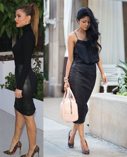 high waisted black leather skirt high waisted black leather skirt