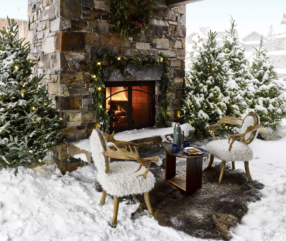 Ken Fulk Montana ski house halfway house yellowstone outdoor fireplace