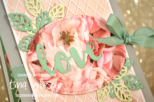 scissorspapercard, Stampin' Up!, CASEing The Catty, Beautiful Bouquet, Petal Promenade DSP, Delightfully Detailed SDSP, Subtle 3DTIEF, Stitched Shapes Framelits, Flourish Thinlits, Sunshine Wishes Thinlits, Support Ribbon Framelits