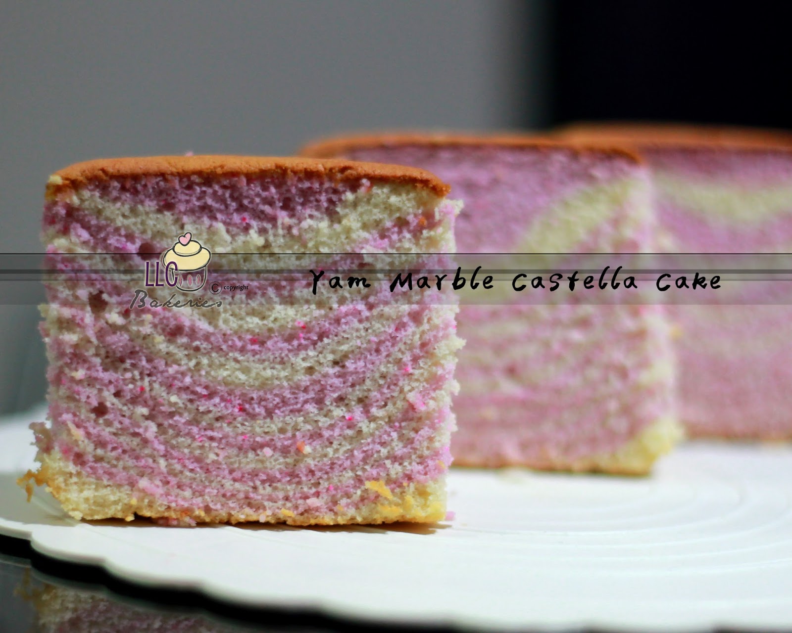 LLC Bakeries Yam Marble Castella Cake a popular Japanese sponge cake