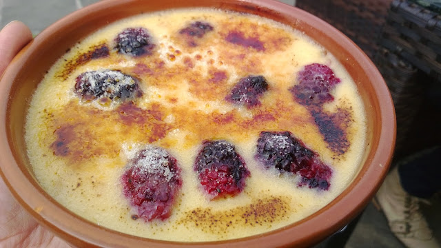 creme Catalan with berries