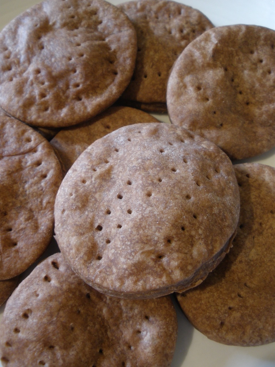 the half cut cook Chocolate Water Biscuits for cheese