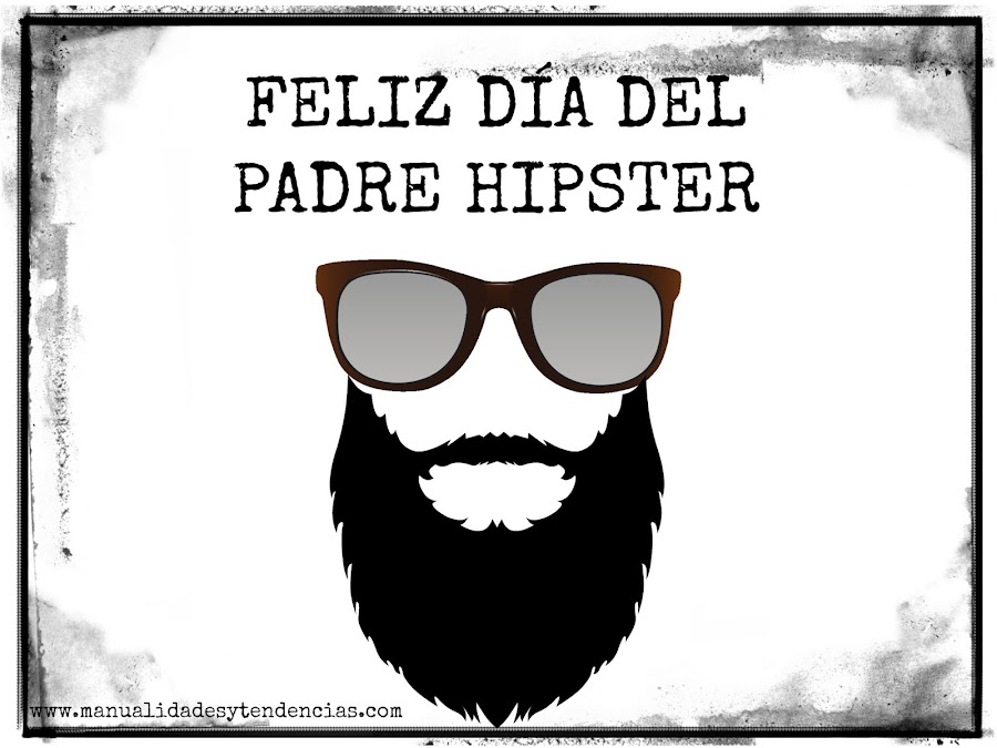 Imprimible día del padre hipster