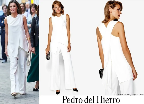 Queen Letizia wore Pedro del Hierro dress from 2017-18 Collection