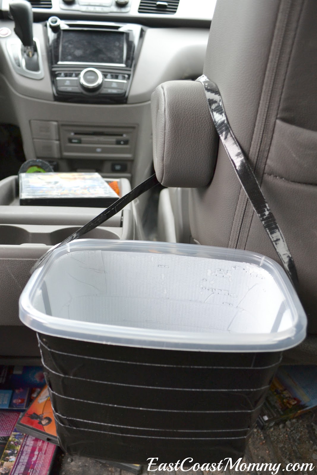 East Coast Mommy Van Trash Can... made from a dollar store container