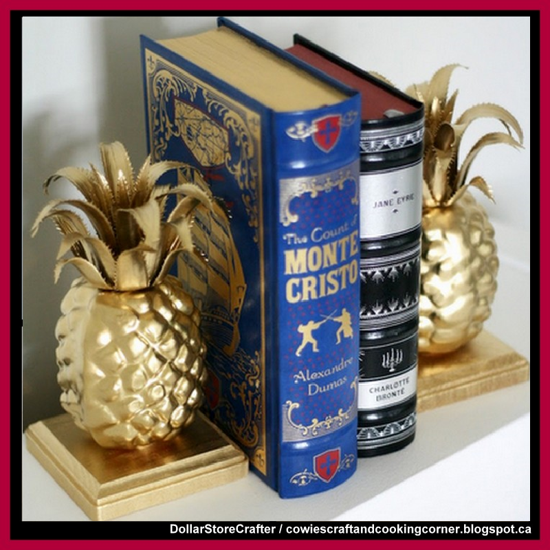 Dollar Store Crafter Use Dollar Tree Fruit To Make DIY Bookends