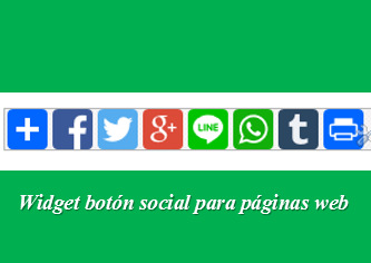 Widget botón social para páginas web