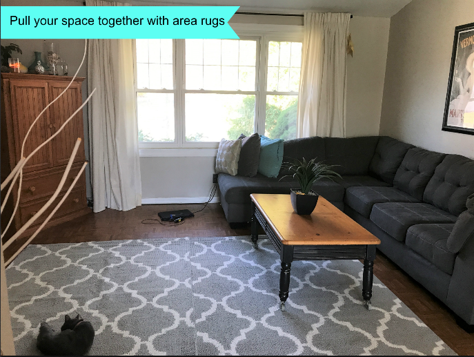Pretty Little Diy Pull Your Room Together With An Area Rug I Had So Much Fun Today With Area Rugs