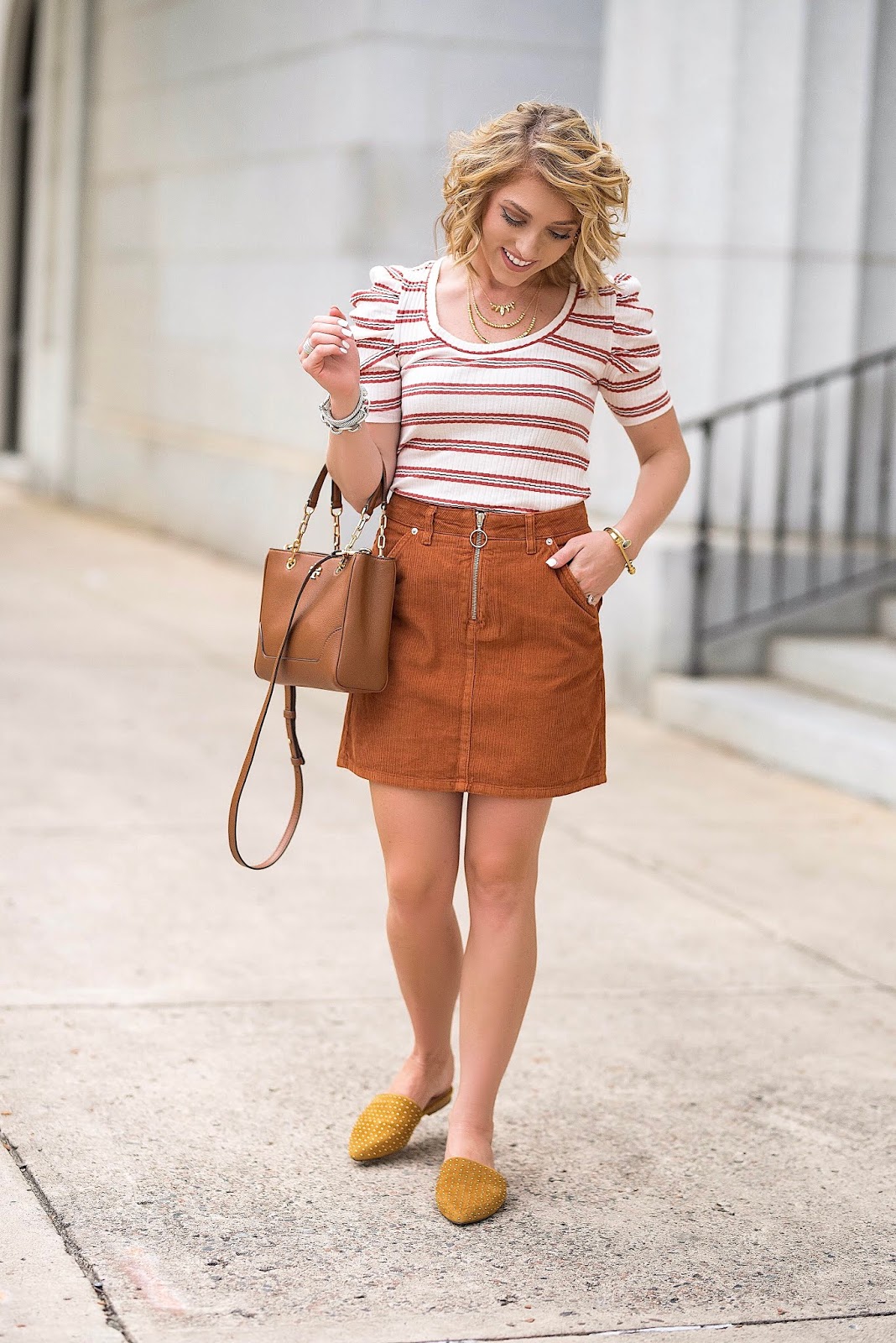 Nordstrom Anniversary Sale: Cord Mini Skirt Styled Two Ways - Something Delightful Blog