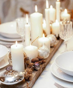 centro de mesa navidad creado con madera de palet