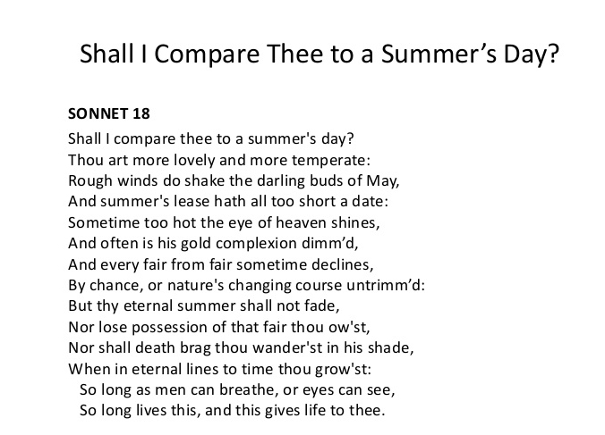essay on shall i compare thee