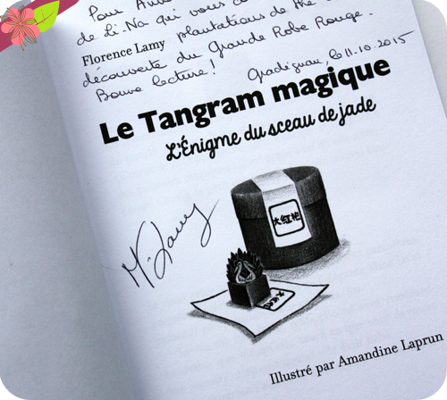 Dédicace de Florence Lamy - Le tangram magique : L'énigme du sceau de jade - Salon Lire en Poche 2015 - Gradignan