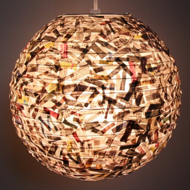 What to do with shredded paper Shredded paper Lantern