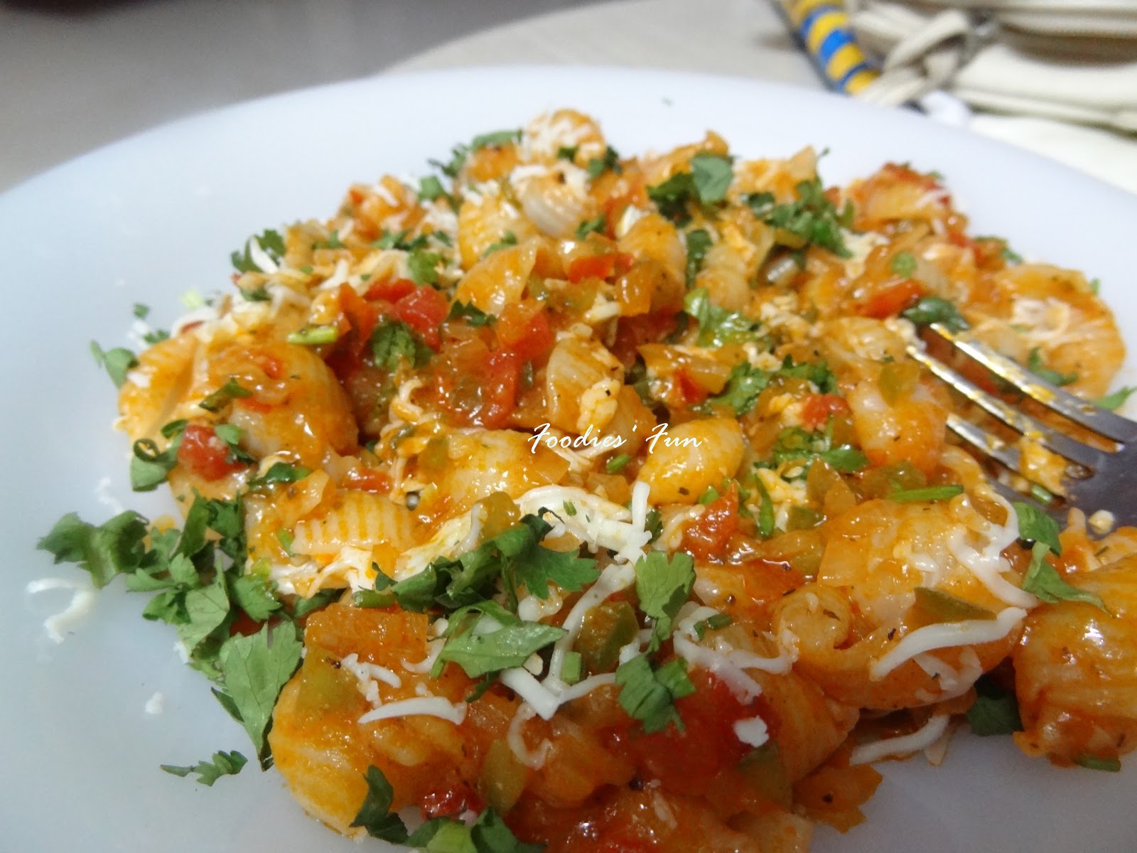 Foodies' Fun... Veg Pasta (Red Sauce)