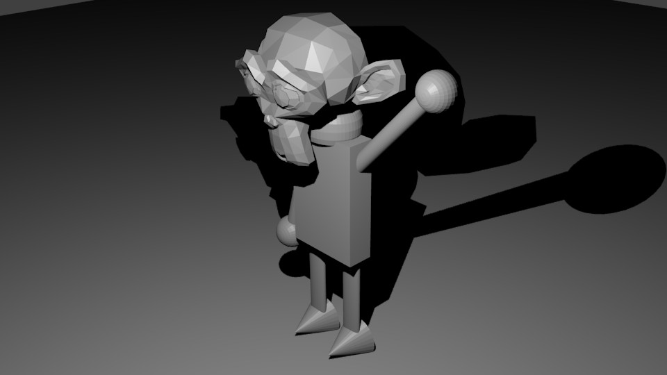 DC 3D Modeling Monkey Image Render in Blender