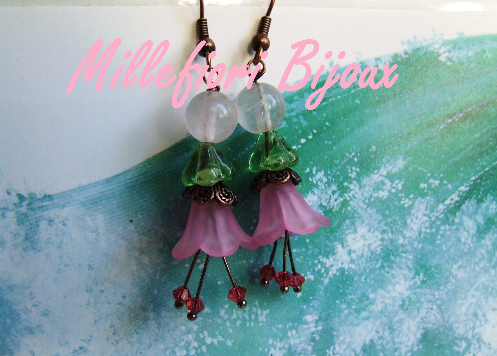 Orecchini A Clip In Lucite Vintage Anni '80: Gioielli Vistosi Con Strass Viola E Rosso - Foto 3