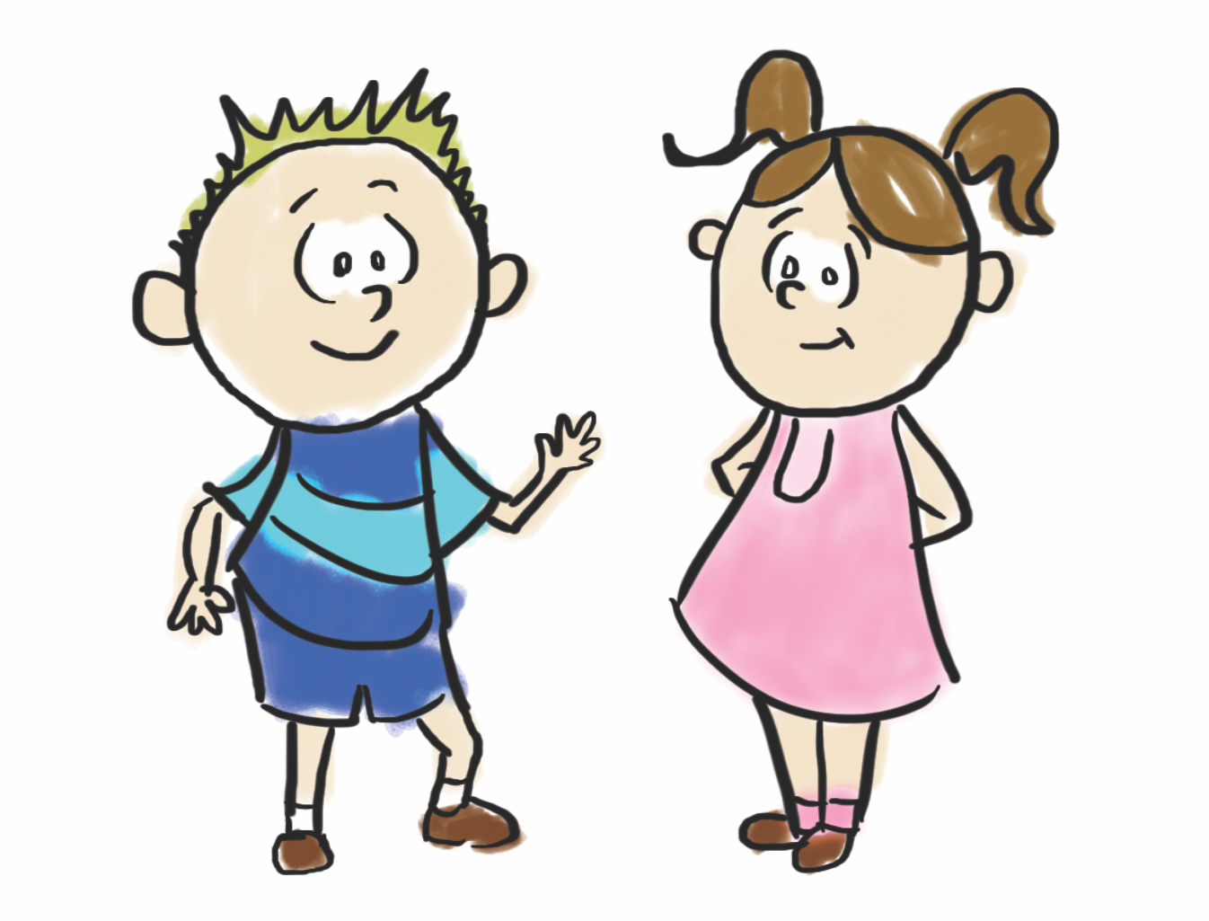 clipart of a boy and a girl - photo #36