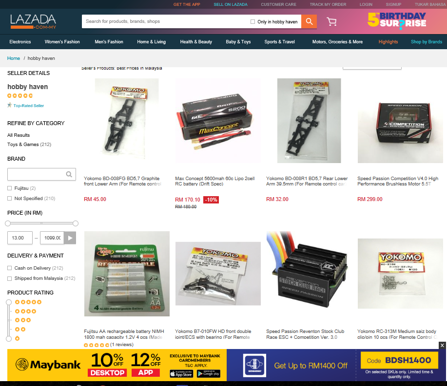 Hobby Haven Malaysia Blog: Lazada 5th Birthday Surprise