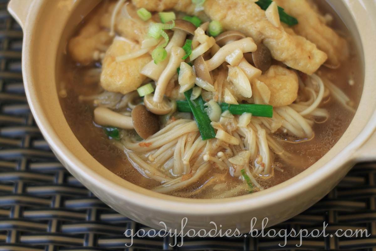 GoodyFoodies Recipe Braised tofu pok with mushrooms (Vegetarian)