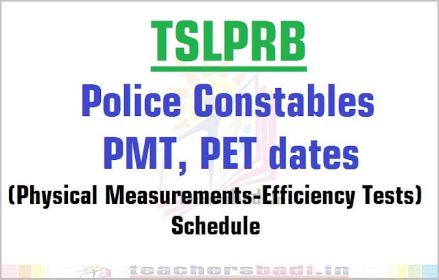 TSLPRB Police Constables PMT,PET dates-Call/Intimation letter download TSLPRB Constables,PMT,PET dates,Call/Intimation letter download