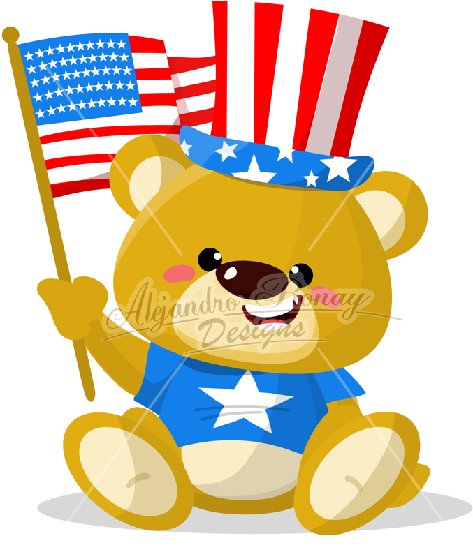 patriotic teddy bear clip art - photo #23