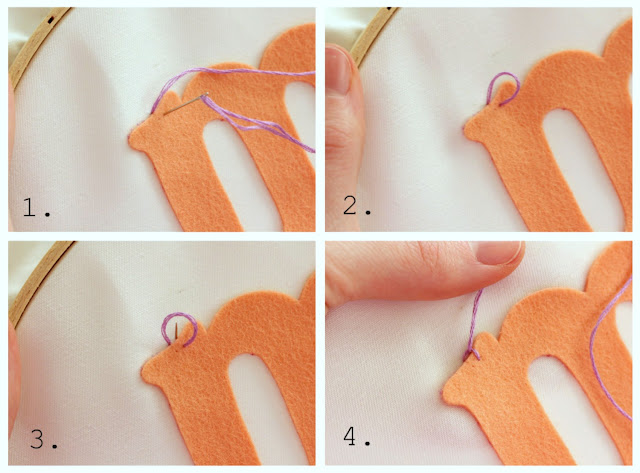 Learn how to blanket stitch with a cute project! Step 5