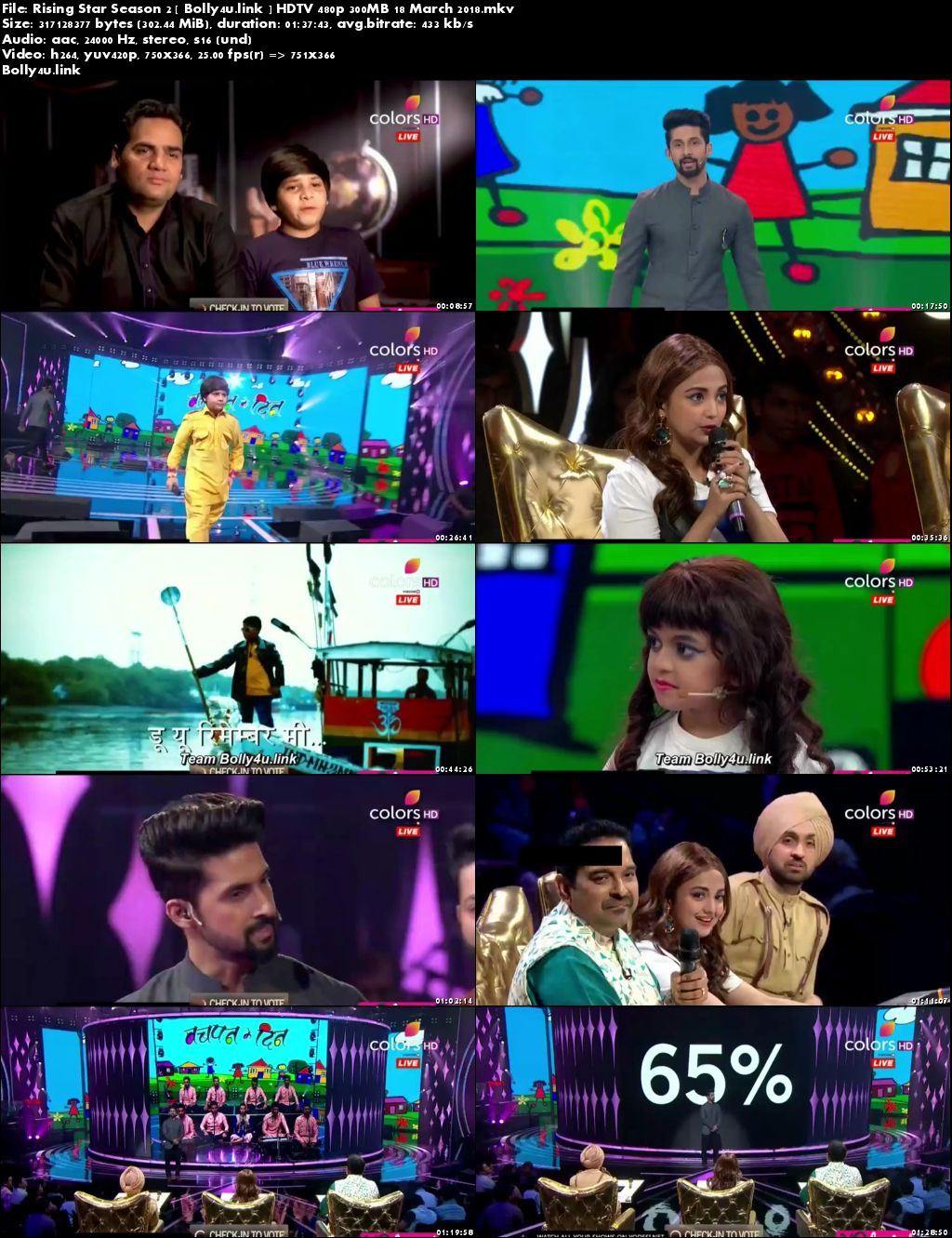 Rising Star Season 2 HDTV 480p 300MB 18 March 2018 Download