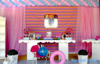 Resultado de imagem para decoração festa com tema instagram