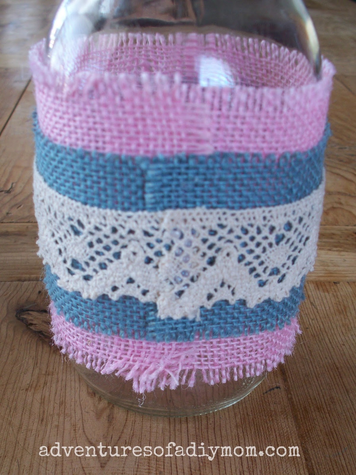 How to Make Burlap and Lace Mason Jars Adventures of a DIY Mom