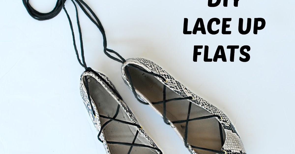 Trash To Couture: DIY Lace Up Flats