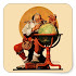 Santa at the Globe | Cute Christmas Sticker