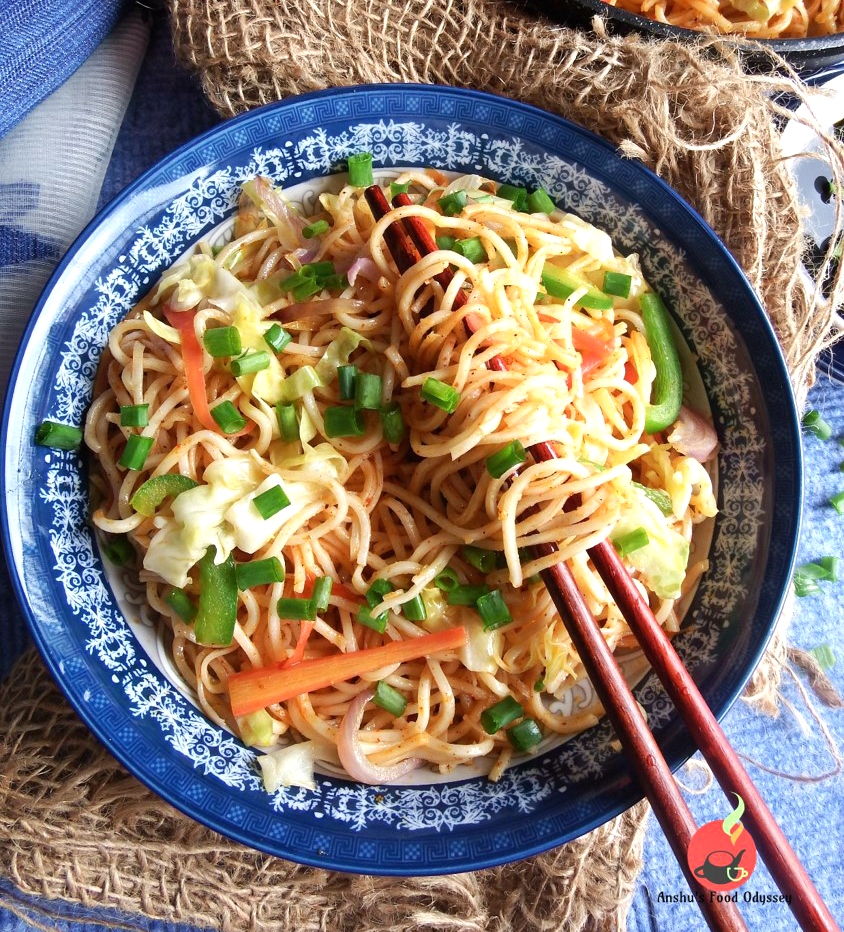 IndoChinese Vegetable Hakka Noodles