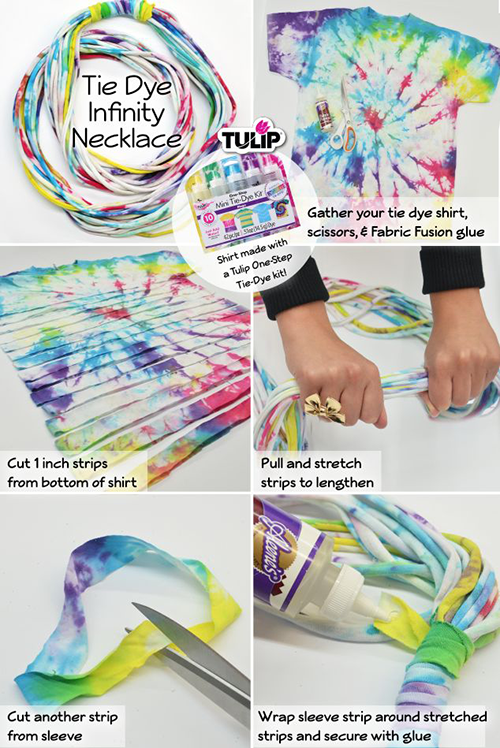 iLoveToCreate Blog: Tie Dye Shirt Infinity Necklace