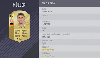 THOMAS MULLER fifa 18 THOMAS MULLER fifa 18