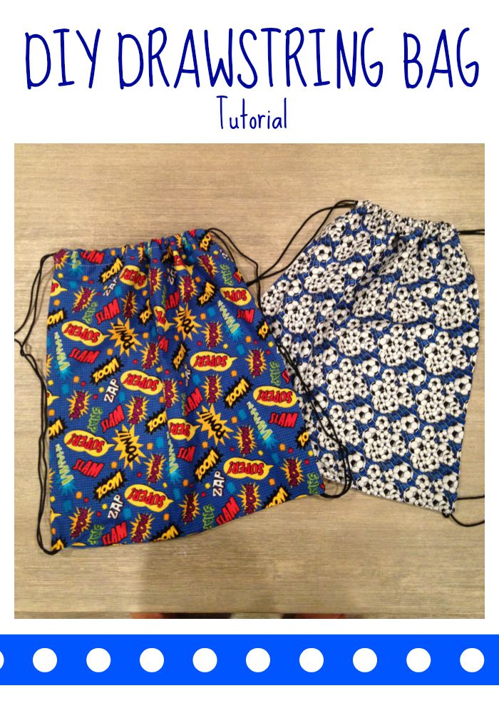 DIY Drawstring Sports Bag The Chirping Moms