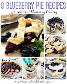 9 Blueberry Pie Recipes for National Blueberry Pie Day on April 28th // www.fantasticalsharing.com
