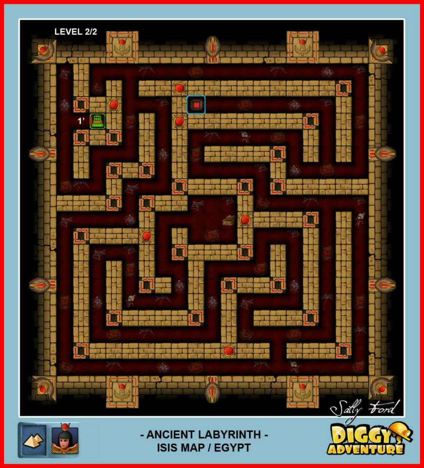 Diggy's Adventure Walkthrough: Egypt Isis / Ancient Labyrinth