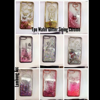 Tpu Silicon Water Glitter Shining Chrome Terbaru tpu silicon water glitter shining chrome terbaru
