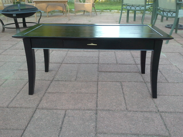 Mid Century Modern Glossy black coffee table