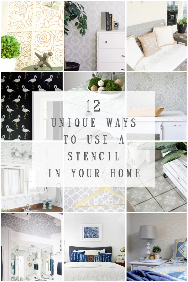 12 Unique ways to use stencils in your home. #monthlydiychallenge