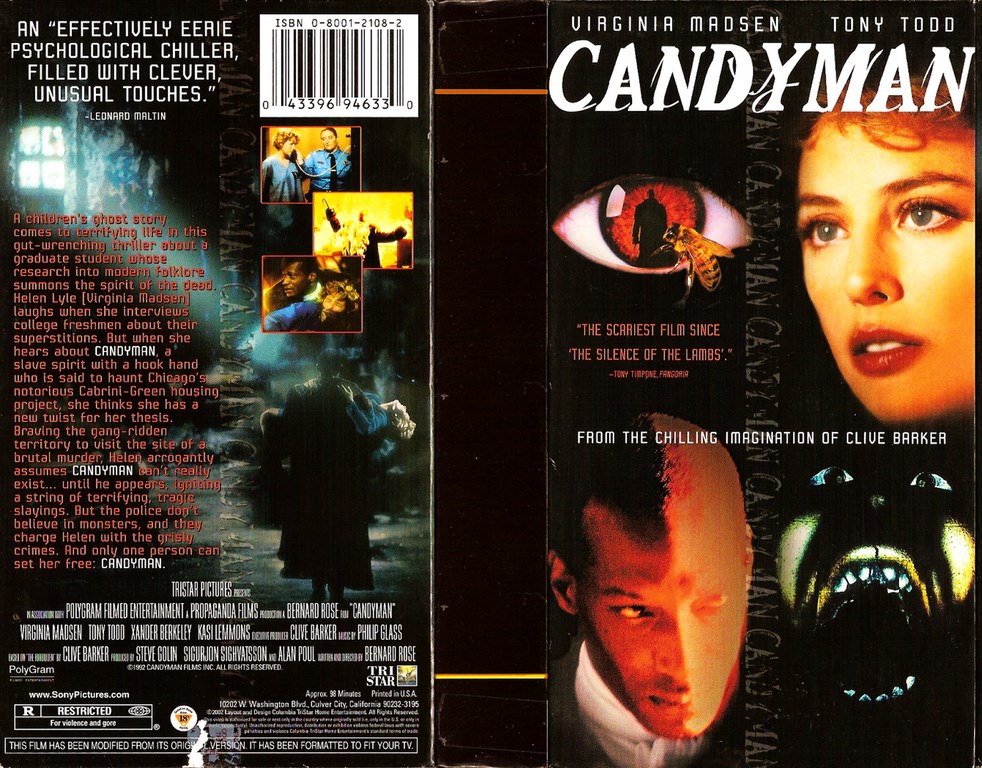 DVD O Mistério De Candyman Virginia Madsen Tony Todd 1992 Original