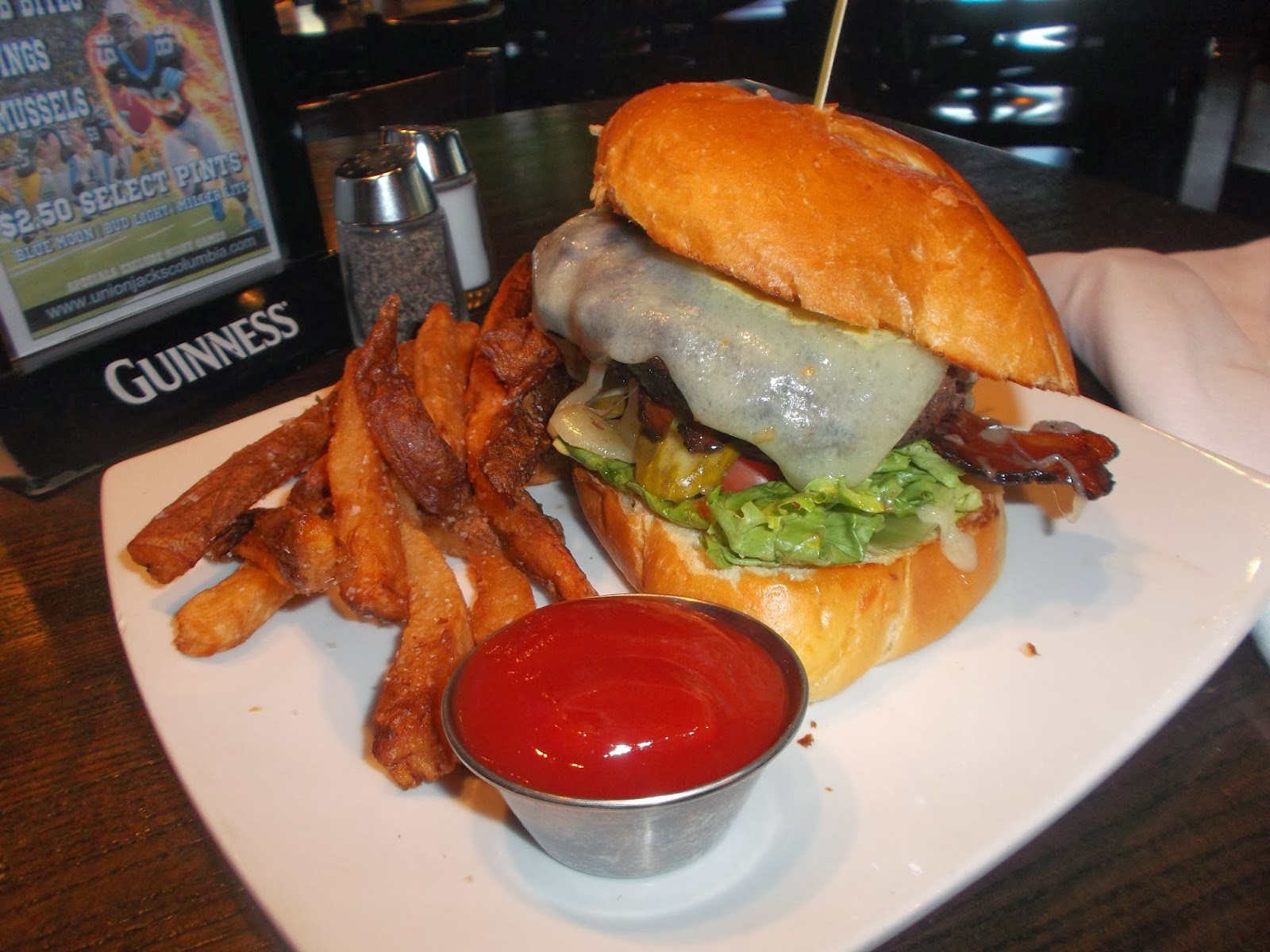 HowChow Bacon Cheese Burger With Chips At Union Jacks Adam Tastes