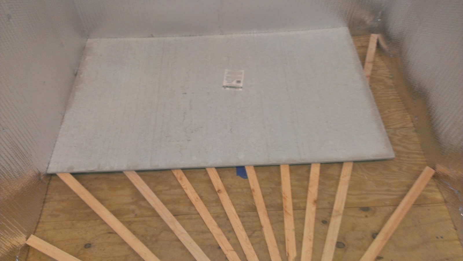 floor sauna durock sheet outdoor fired wood build setting built