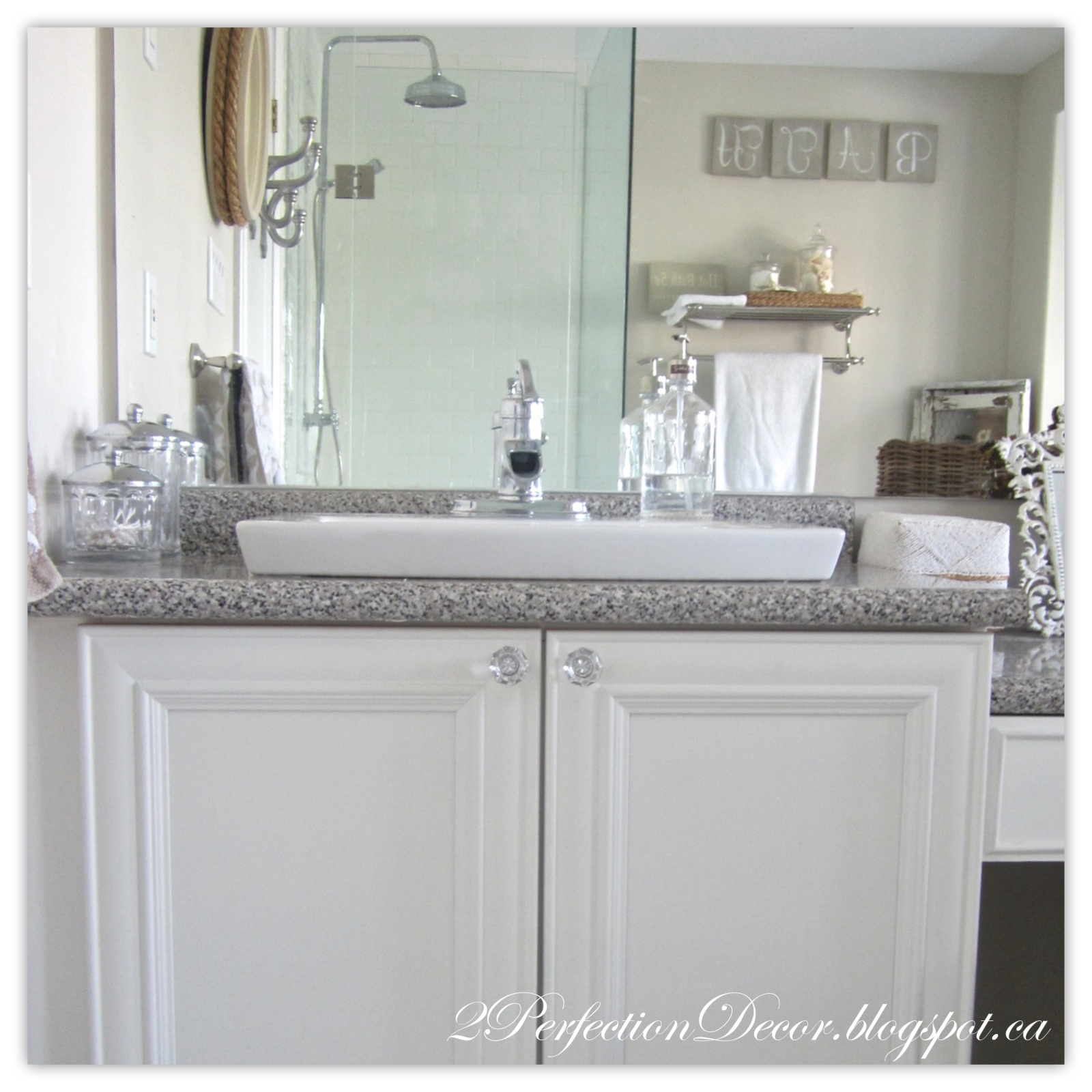 2Perfection Decor Updating old Bathroom Sinks.. while reusing old