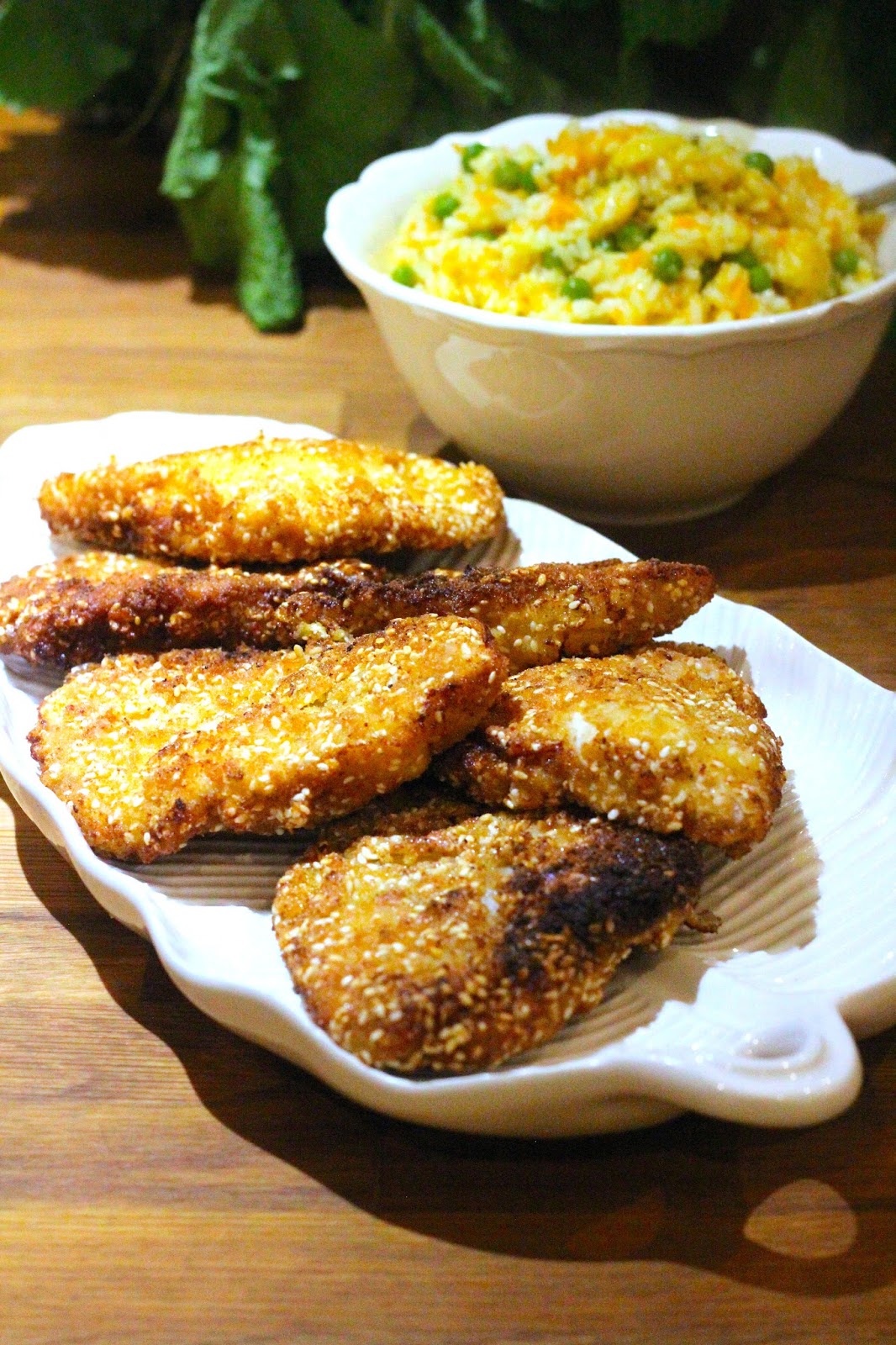 Filetes de Peixe Porco com Crocante de Sésamo