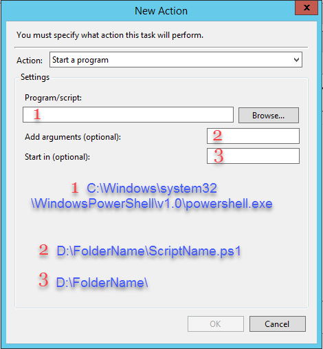 Microsoft.Net Developer: Run Powershell script using windows scheduler task