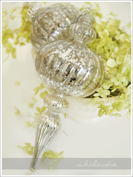 szklane bombki szklane srebrzone postarzane / mercury glass christmas ornaments