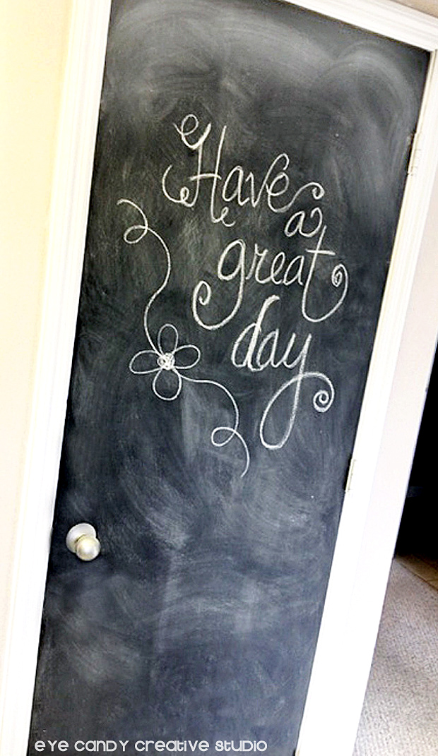 Eye Candy Creative Studio HOME Painting a CHALKBOARD door