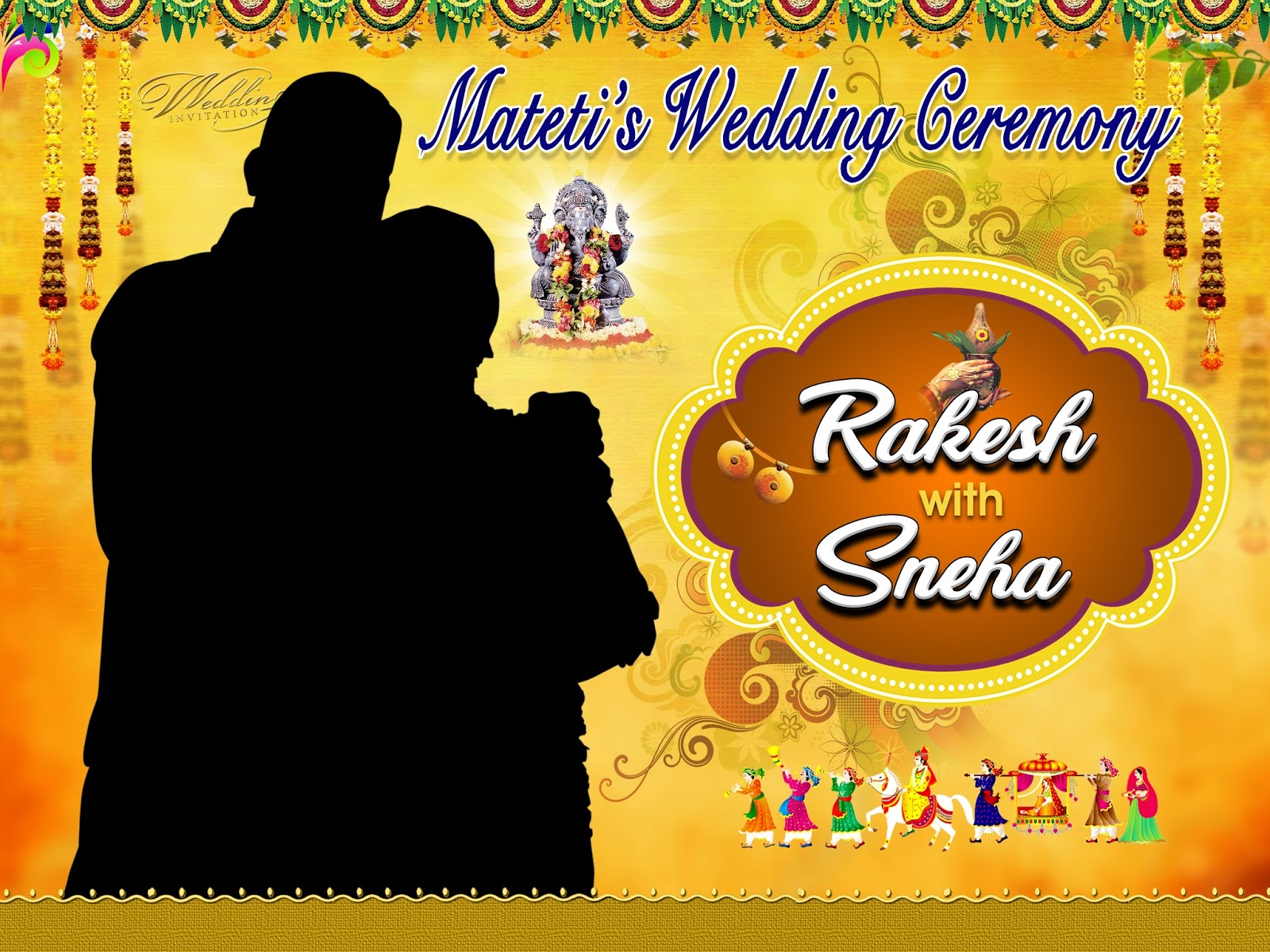 Marriage Flex Banner Design Psd Template Free Download Naveengfx